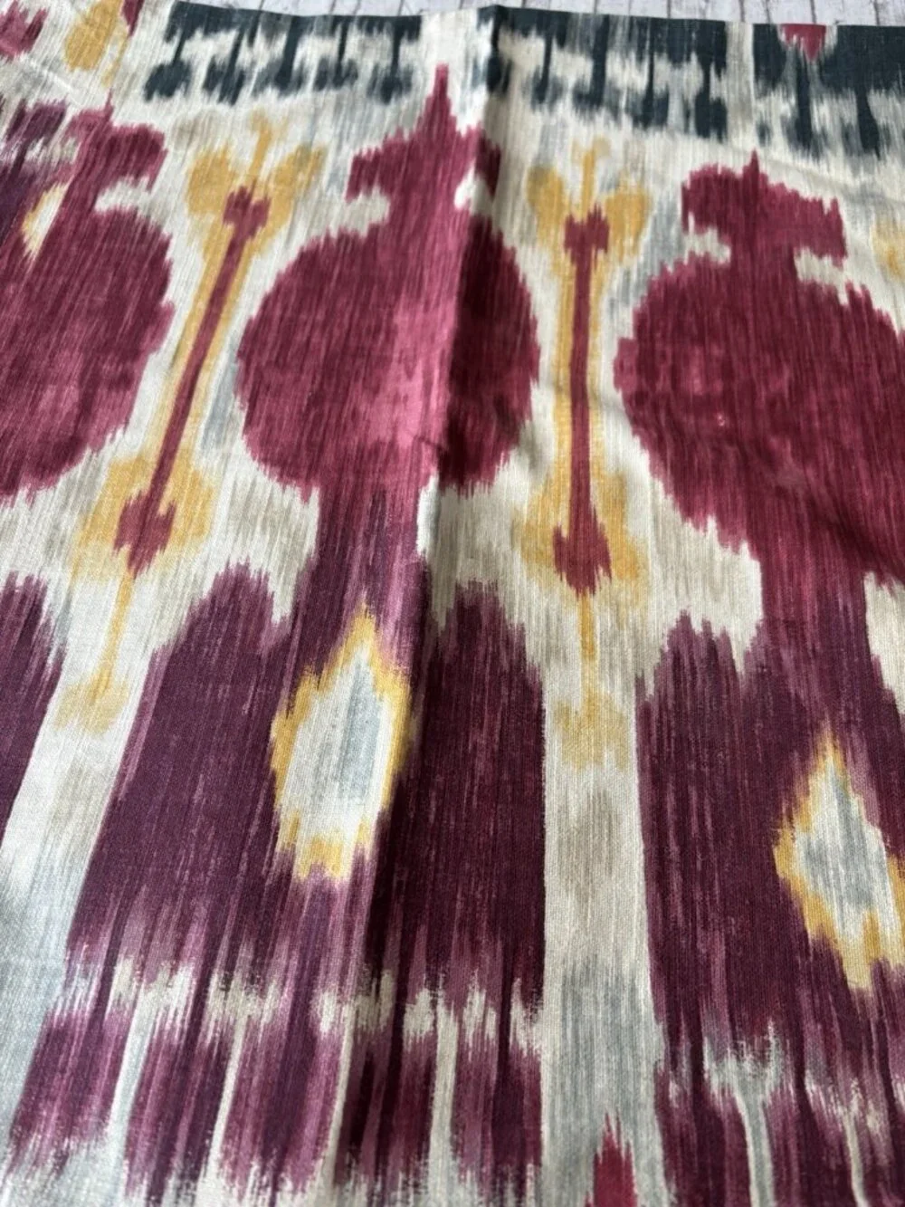 Pottery Barn Inez Ikat Large 24” Pillow Cover Sham Red Ivory